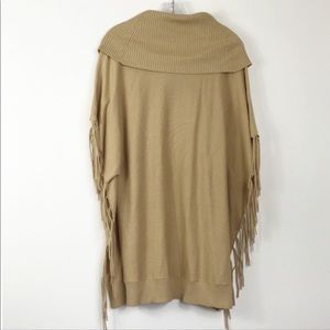 Michael Michael Kors Knit Fringed Poncho L